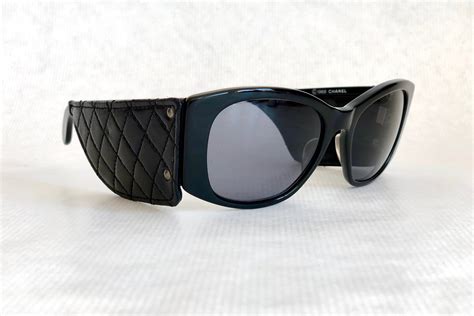 chanel leather frame sunglasses